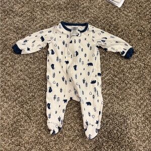 Gerber White and Blue Nautical Footies
